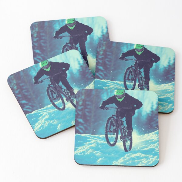 Item preview, MTB Shredder Racing Through the Snow designed and sold by GrizzlyCollective.