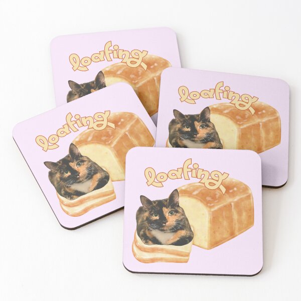 Item preview, Cute Cat Loaf Bread Loafing designed and sold by letsgroove.