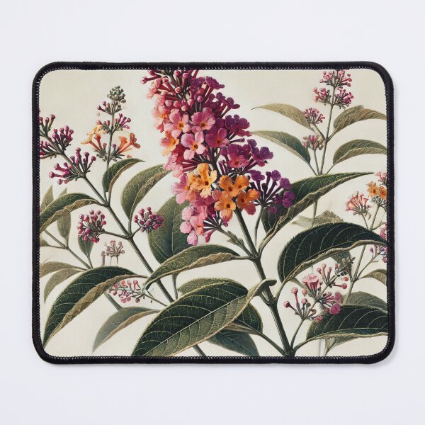Item preview, Botanical - Elegant Rainbow Buddleia Botanical Art by heidiannemorris designed and sold by FOLK ART FUSION by heidiannemorris.