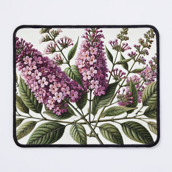 Item preview, Botanical - Elegant Lilac Buddleia Botanical Art by heidiannemorris designed and sold by FOLK ART FUSION by heidiannemorris.