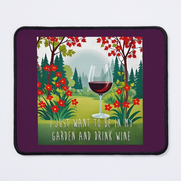 Item preview, Rather be in garden drinking wine and gardening vector picture  designed and sold by cheekylorns.