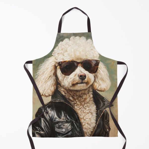 Item preview, Vintage Dog Art: Poodle Stud with Sunglasses Portrait | Animal Art | Oil Painting | Animal Portrait designed and sold by UnhingedBird.