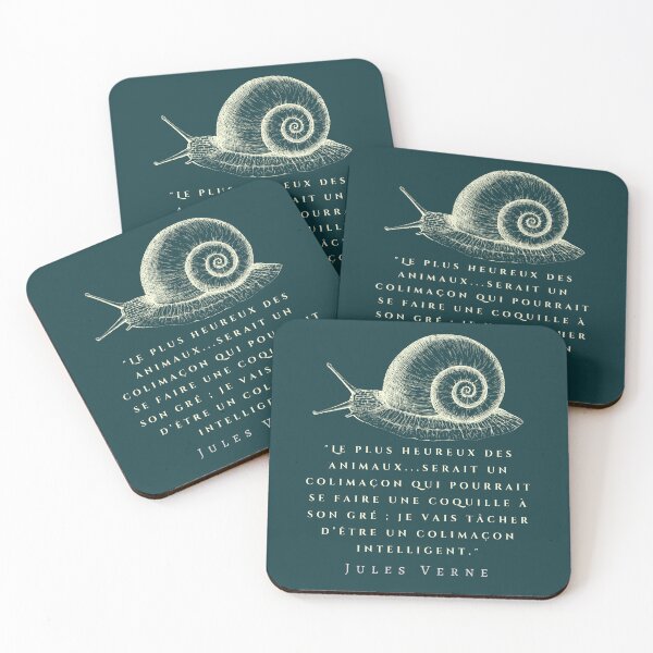 Item preview, Citation de Jules Verne: Le plus heureux des animaux...serait un colimaçon qui pourrait se faire une coquille à son gré ; designed and sold by artbleed.