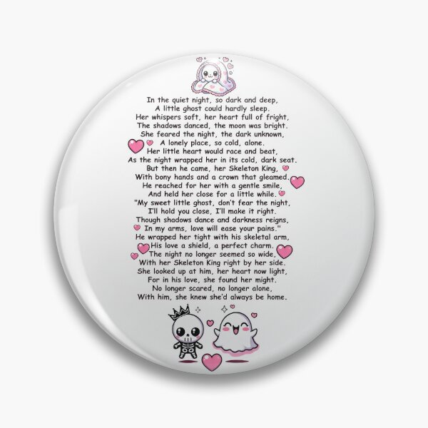 Item preview, Valentine's Day Poem Skeleton King and Little Ghost designed and sold by ToxxicApple.