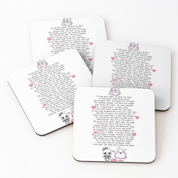 Item preview, Valentine's Day Poem Skeleton King and Little Ghost designed and sold by ToxxicApple.