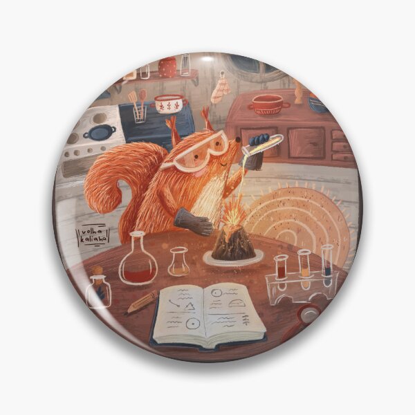 Item preview, Cute squirrel trying chemistry and making experiments in her cozy laboratory designed and sold by volhakaliaha.