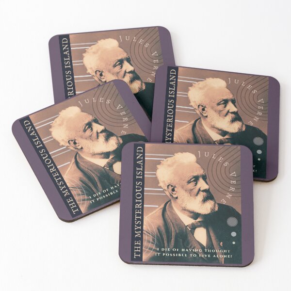 Item preview, Jules Verne quote: I die of having thought it possible to live alone! designed and sold by artbleed.