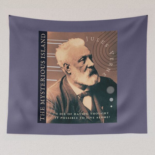 Item preview, Jules Verne quote: I die of having thought it possible to live alone! designed and sold by artbleed.