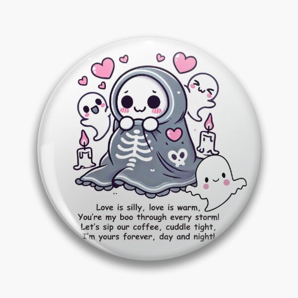 Item preview, My Boo : Pastel Goth Ghost Valentine Poem designed and sold by ToxxicApple.