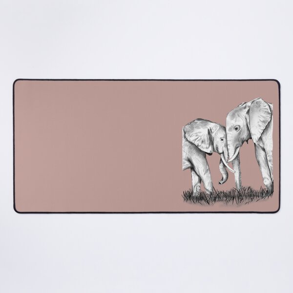 Item preview, Loving Elephants: Romantic Pencil Drawing of Two Elephants in Love designed and sold by Pandositive.