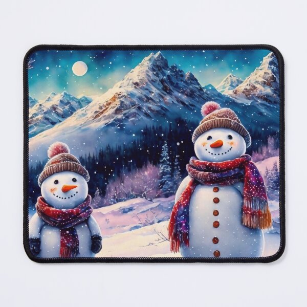 Item preview, Two Snowmen in the Mountains designed and sold by M-Y-A-R-T-.