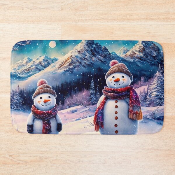 Item preview, Two Snowmen in the Mountains designed and sold by m-y-A-I-A-R-T-.