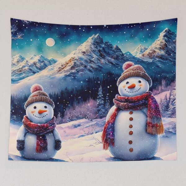 Item preview, Two Snowmen in the Mountains designed and sold by M-Y-A-R-T-.