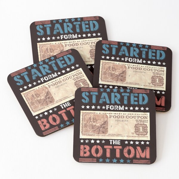 Item preview, Started From the Bottom Food Stamp Vintage-Syle 90's designed and sold by MixedVibes Co..