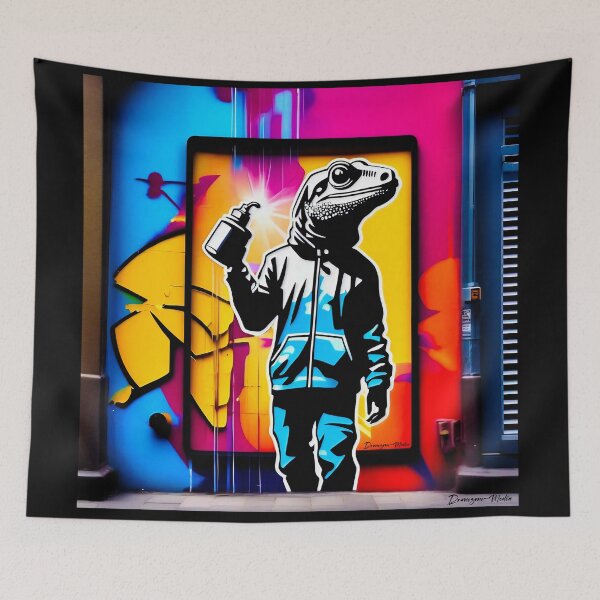 Item preview, Urban graffiti street art Lizard designed and sold by Drone-tees.