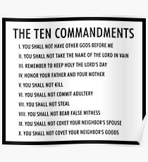 the ten commandments Poster