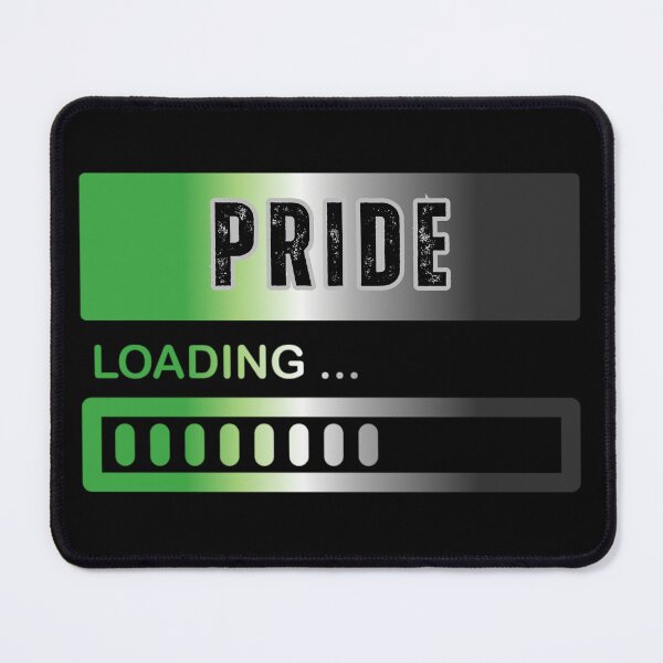Item preview, Pride Loading, Aromantic pride flag graphic, Pride Loading Graphic, 2025, Gay Pride Festival, Gay Festival, Love is love, Pride, Love wins, Rainbow Pride, designed and sold by PrideBeProud.