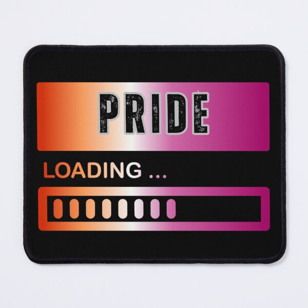Item preview, Pride Loading, Lesbian pride flag graphic, Pride Loading Graphic, 2025, Gay Pride Festival, Gay Festival, Love is love, Pride, Love wins, Rainbow Pride,   designed and sold by PrideBeProud.