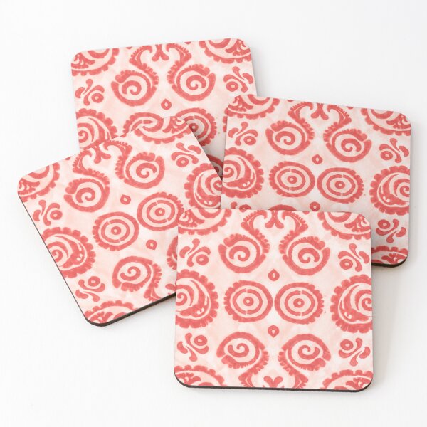 Item preview, Vibrant Red and White Adire Pattern – African Textile for Fashion and Decor designed and sold by Collision19.