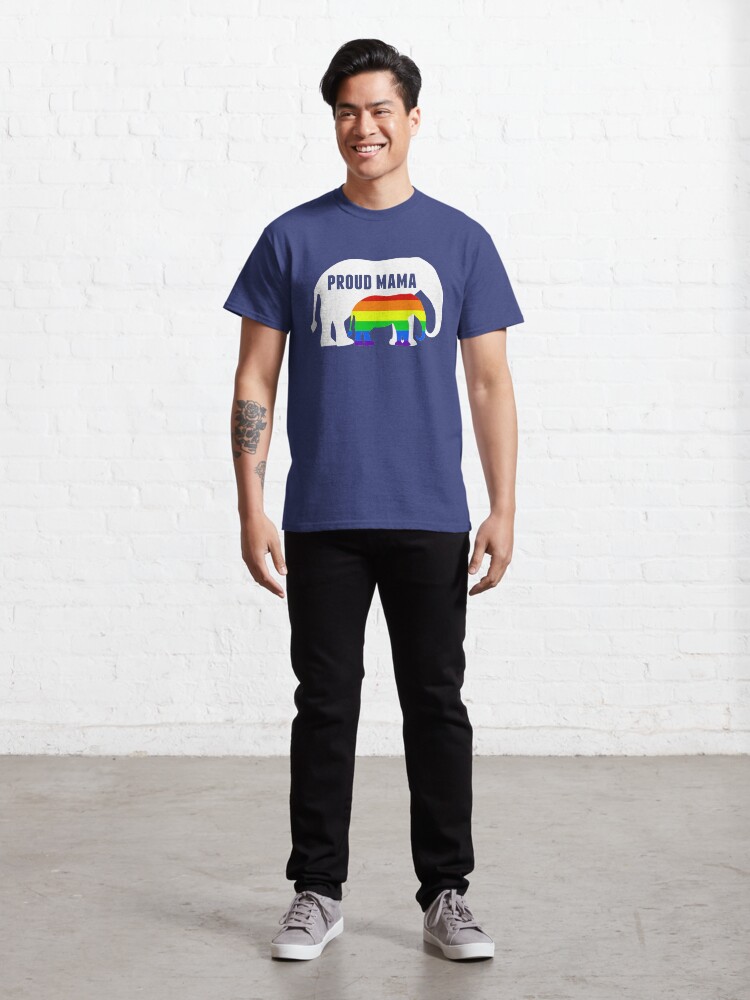 Alternative Ansicht von Stolzer LGBTQ Mama Elefant für eine Gay Pride Mom Classic T-Shirt