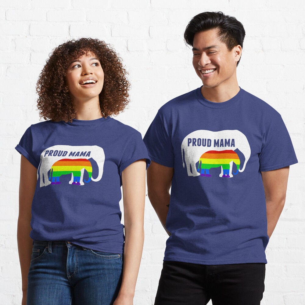 Stolzer LGBTQ Mama Elefant für eine Gay Pride Mom Classic T-Shirt