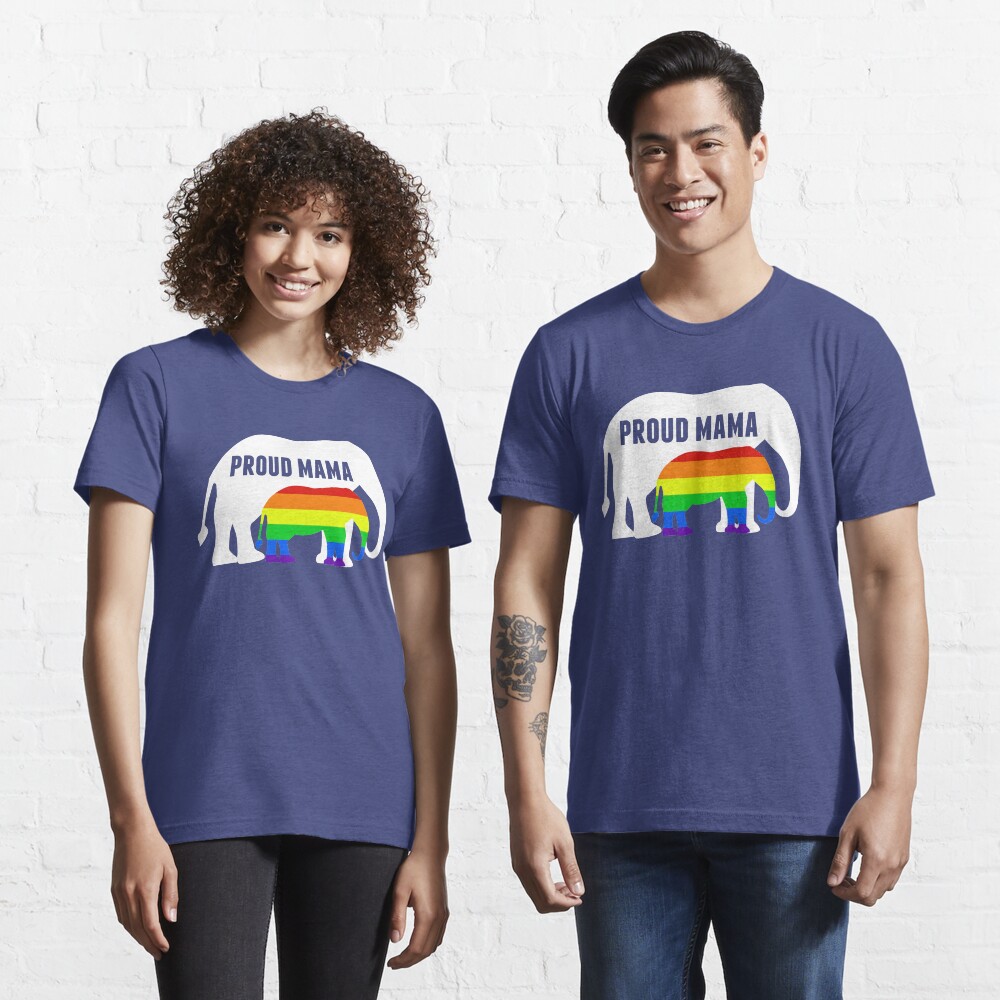 Proud LGBTQ Mama Elephant for a Gay Pride Mom Essential T-Shirt