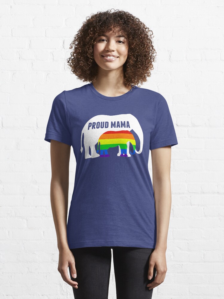 Alternate view of Proud LGBTQ Mama Elephant for a Gay Pride Mom Essential T-Shirt