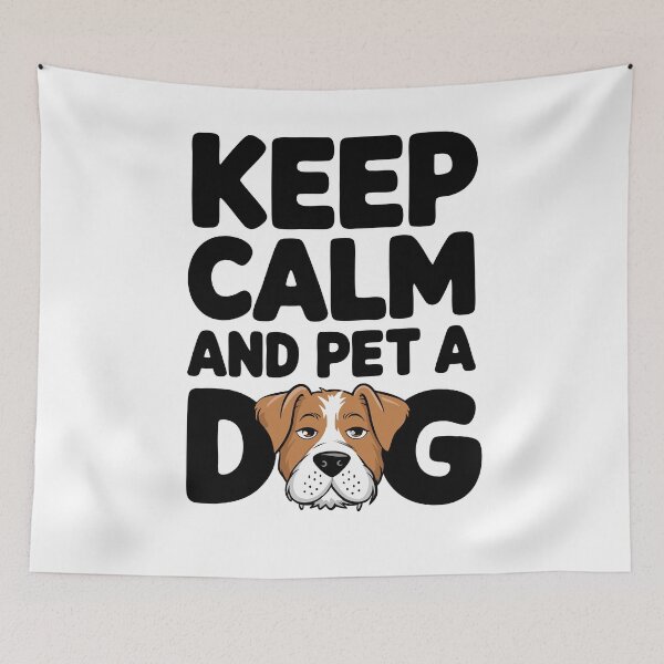 Item preview, Keep calm and pet a dog designed and sold by PixelPack Design.