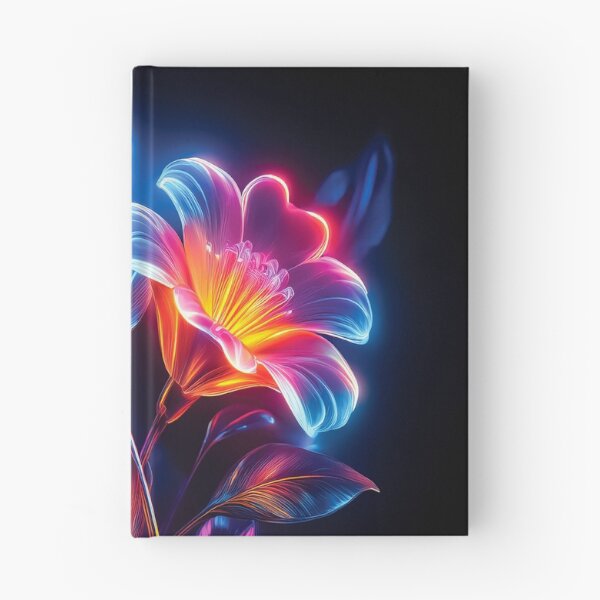 Aperçu de l'œuvre Un design de fleurs de couleur néon avec des bords brillants, rendu dans un style numérique moderne. créée et vendue par HEMRO.