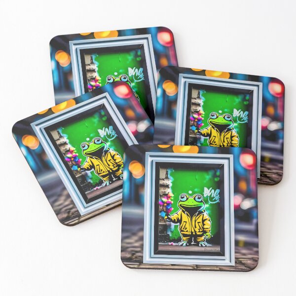Item preview, Urban graffiti street art Frog designed and sold by Drone-tees.
