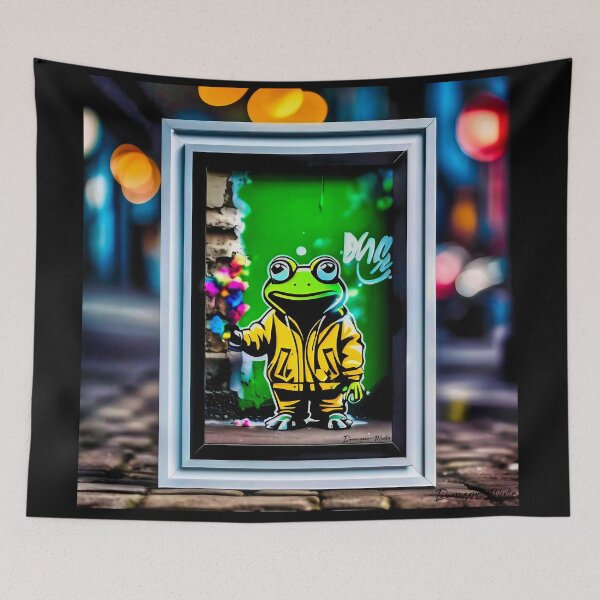 Item preview, Urban graffiti street art Frog designed and sold by Drone-tees.