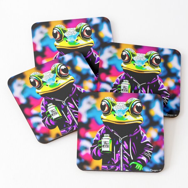 Item preview, Urban graffiti street art Frog designed and sold by Drone-tees.