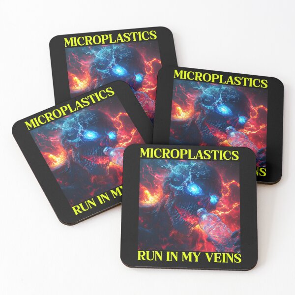Item preview, Microplastics Run In My Veins Edgy Skeleton Meme designed and sold by RockFireMerch.