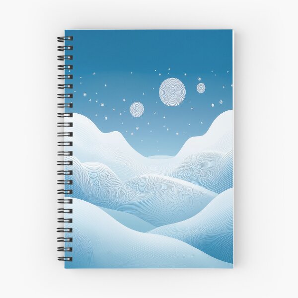 Item preview,  A snow-covered landscape design with swirling patterns in the snow and the sky above. designed and sold by HEMRO.