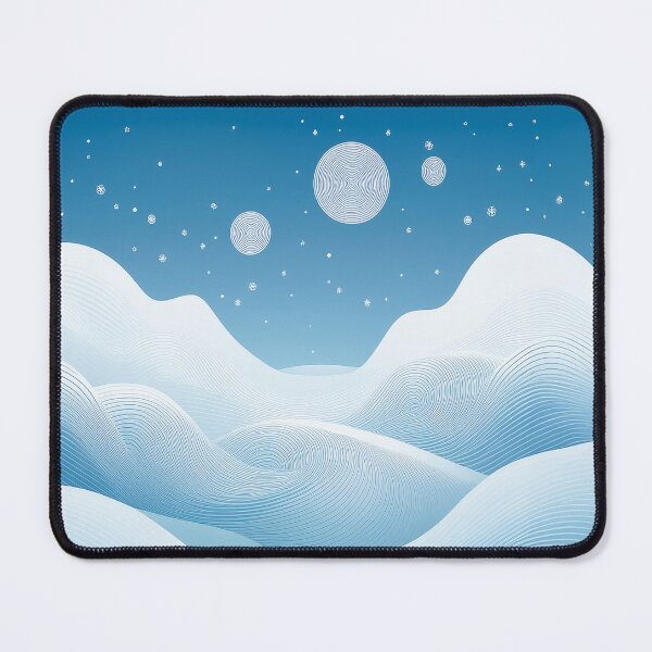 Item preview, A snow-covered landscape design with swirling patterns in the snow and the sky above. designed and sold by HEMRO.