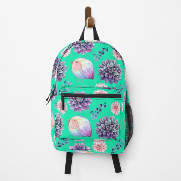 Item preview, Bird, purple and pink flowers pattern designed and sold by Topmel.