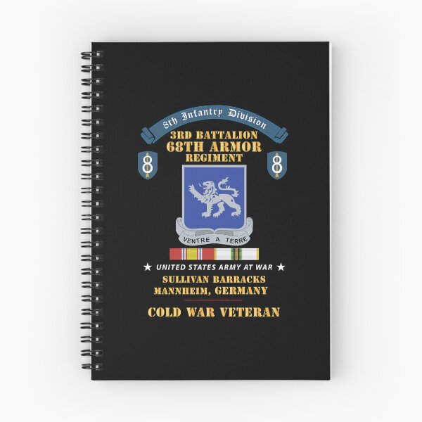 Item preview, 8th Infantry Division Scroll - 3rd Bn 68th Armor Regiment - Sullivan Barracks, Mannheim Germany - Cold War Vet w COLD SVC X 300 designed and sold by Military Insignia Products.