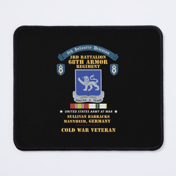 Item preview, 8th Infantry Division Scroll - 3rd Bn 68th Armor Regiment - Sullivan Barracks, Mannheim Germany - Cold War Vet w COLD SVC X 300 designed and sold by Military Insignia Products.
