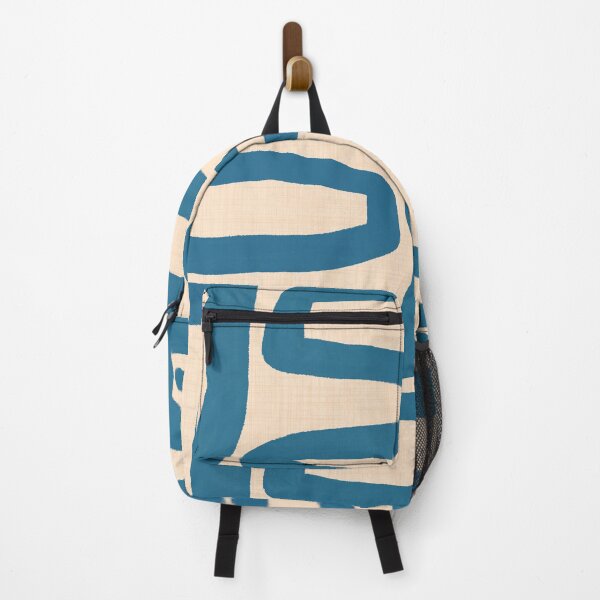 Item preview, Abstract Retro Maze - Mid Century Modern Lines Blue designed and sold by susycosta.