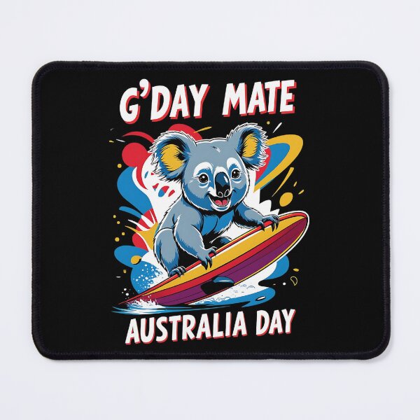 Item preview, G'Day Mate Australia Day Koala Surfing designed and sold by DomTeesHaven.