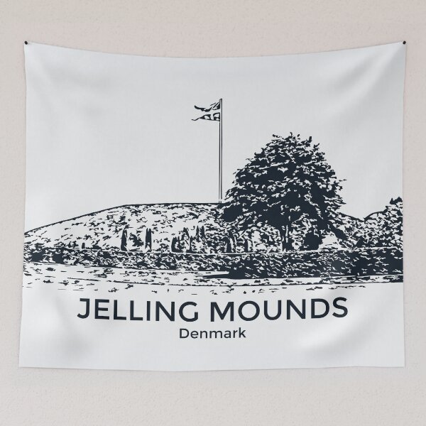 Item preview, Jelling Mounds - Denmark designed and sold by Lakeric Cityscapes.