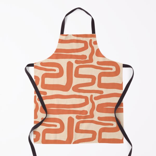 Item preview, Abstract Retro Maze - Mid Century Modern Lines Orange designed and sold by susycosta.