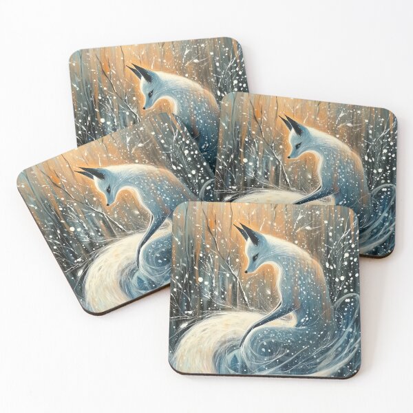 Item preview, Winter Fox Design No1. Animal design, Muted colours. designed and sold by Shoot-The-Moon.