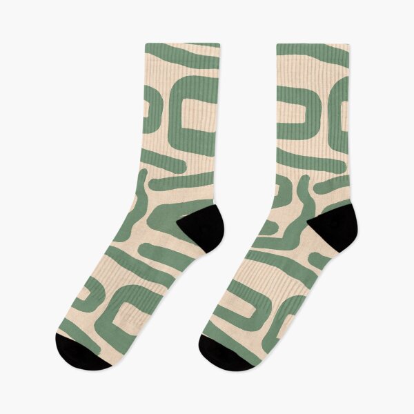 Item preview, Abstract Retro Maze - Mid Century Modern Lines Sage designed and sold by susycosta.