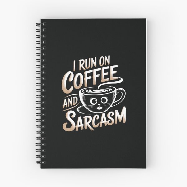 Aperçu de l'œuvre T-shirt « Je cours au café et au sarcasme » créée et vendue par lorvenson.