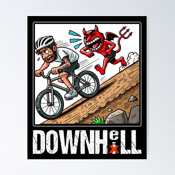 Item preview, DOWNHILL - CYCLISTS' STRUGGLE designed and sold by KEF Custom.