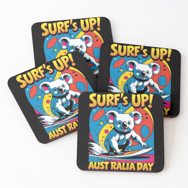 Item preview, Surf's Up! Australia Day Koala Surfing designed and sold by DomTeesHaven.