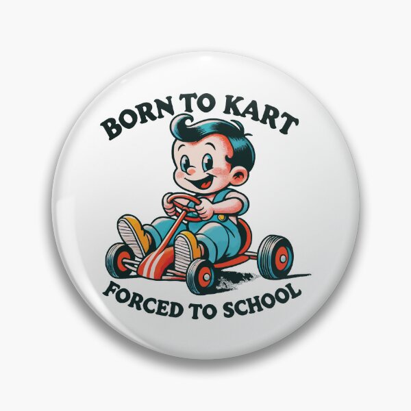 Item preview, Go-kart Retro Cartoon Born For Karting designed and sold by LuminOrb.