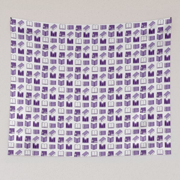 Item preview, Purple Book Reading and Writing Pattern designed and sold by amgraphics.