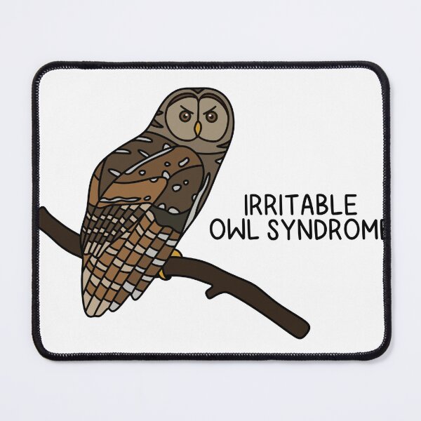 Item preview, IRRITABLE OWL SYNDROME (Barred Owl) designed and sold by chicorycreative.